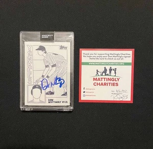 New York Yankees Don Mattingly Signed Project 2020 Card COA Mattingly Charities - Picture 1 of 5