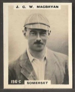 PINNACE CRICKET 1924 (KF198)-#196- SOMERSET - MACBRYAN - Picture 1 of 2
