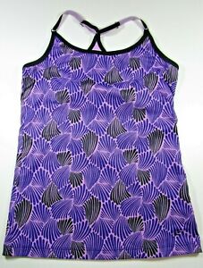 Champion Women's Size XS Purple /Black Geometric Pattern Active Top