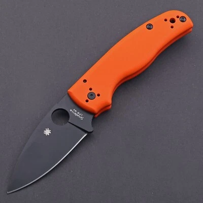 Orange G10 handle Outdoor Tactical Pocket Knife Hunting Camping Folding Knives - Image 1 of 4