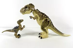 LEGO Velociraptor & T Rex 76961 Jurassic Park Dinosaurs Dinos Figure Brand New - Picture 1 of 5
