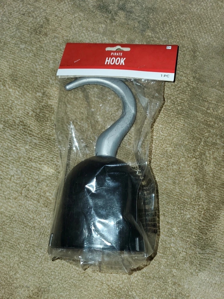Accesorio de disfraz de gancho pirata de plástico Foto 1 de 2
