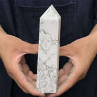530G Howlite Obelisk Quartz Crystal Wand Point Tower Decor Healing Gem