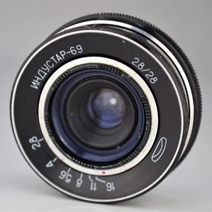 SERVICED! USSR PANCAKE INDUSTAR-69 LENS f2.8/28 M39 mount (5) - Picture 1 of 8