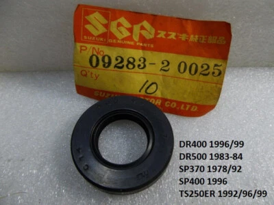 Suzuki DR400 DR500 SP370 SP400 TS250 Kickstarter Oil Seal NOS Kick 09283-20025 - Image 1 of 4