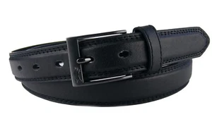 Echt Herrengürtel Damengürtel schwarz Naht schmal 2,7 cm Jeansgürtel HRG67G - Bild 1 von 6