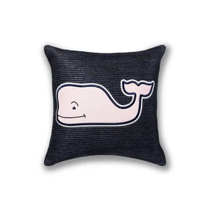 Vineyard Vines Target Pink Whale Throw Pillow Tan Navy Flag Gingham Limited NEW - Picture 1 of 7