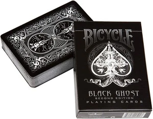 Bicycle Ellusionist Black Ghost Playing Cards Trump Second Edition w Gaff Backer - Picture 1 of 4