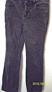 girls size 4 P stretch black fade 5 pocket boot cut waist 28 in 37.5 in L - Picture 1 of 3