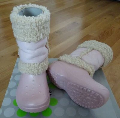 NEU: CROCS Girls Nadia + Kinderstiefel + rosa + cotton candy + J2/4 + Größe 33,5 - Bild 1 von 4