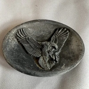 Vintage Western Oval Bergamotte Adler Gürtelschnalle Z-45 - Bild 1 von 9