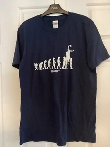 Evolution of Rugby Lineout coole Neuheit normale Passform T-Shirt in Marineblau - Größe M - Bild 1 von 6