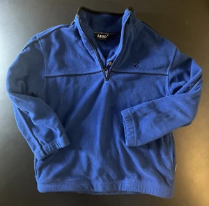 izod boys girls blue fleece pullover Henley Sweater Jacket size 8 cozy warm - Picture 1 of 6