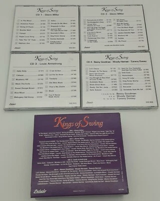 SWING Kings Of Swing 4 Cds Clenn Miller Louis Armstrong  Benny Coodmann Etc. - Bild 1 von 2