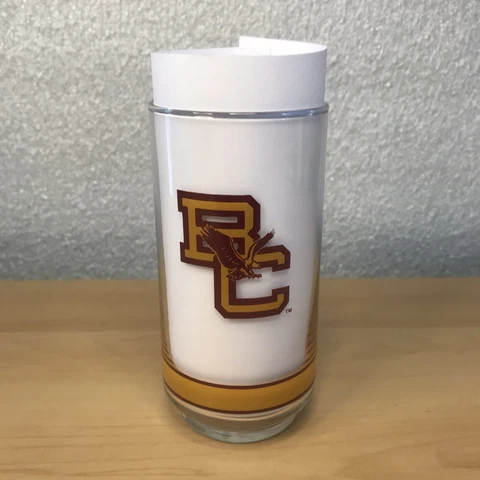 Vintage 1980s Getty Glass Boston College Eagles Big East Basketball 5.5" Cover