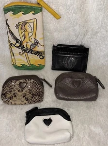 Lot 5 Brighton NWOT  - 3 Leather Coin Purses + ID Card Holder + Sunglass Bag - Picture 1 of 7
