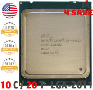 Intel Xeon E5-4640 V2 SR19R 2.2GHz 10-Core 20M LGA-2011 Server CPU Processor 95W