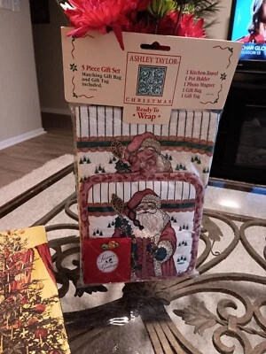 Vintage Ashley Taylor Navidad Listo Para Envolver 5 Piezas Regalo Kmart NUEVO Foto 1 de 4