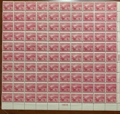 US #681 1929 2c Ohio River Canalization Sheet of 100 MNH Fine (BCV $160) - Image 1 of 4