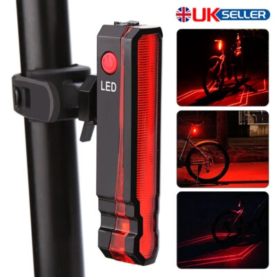 Bicycle Light Rear Light Back Light Waterproof USB Rechargeable LED Bike Lamp  * - Image 1 of 4