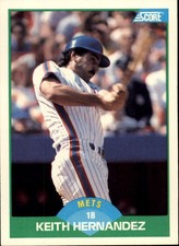 1989 Score New York Mets Baseball Card #41 Keith Hernandez