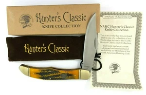 North American Hunting Club Hunter Knife BONE + Case & Box NAHC 3817-OQ - Picture 1 of 7