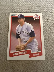 1990 Fleer #445 Andy Hawkins - Picture 1 of 2