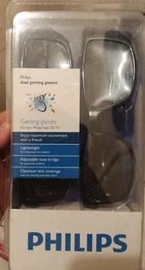NEW PHILIPS PTA436 Two Player Full Screen Gaming Glasses Passive 3D any TV Dual - Picture 1 of 2