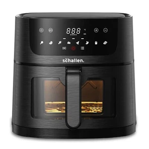 Schallen Digital Air Fryer Large 8L Family Bratofen Timer Glasfenster Grill - Bild 1 von 7