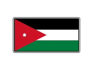 #2627 Jordan Flag World Country Sticker Waterproof Vinyl Decal Die-Cut Car - Picture 1 of 1