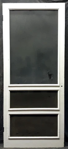32"x79" Antique Vintage Old Victorian Wood Wooden Storm Screen Exterior Door Cover