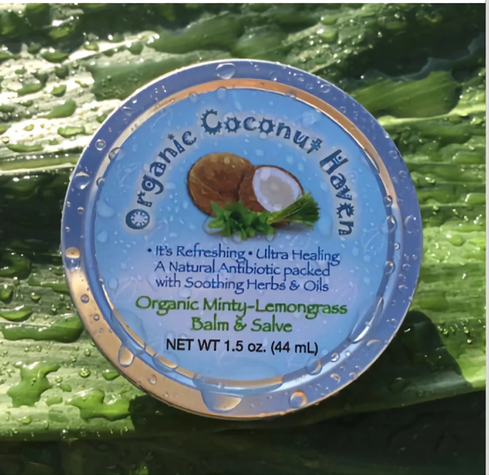 Bálsamo y ungüento orgánico de hierba de limón menta de Organic Coconut Haven Foto 1 de 1