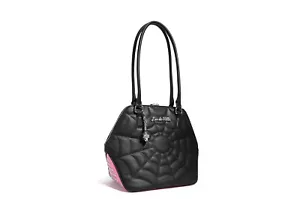 Bolso de mano Lux de Ville Glampira en negro y ángulo rosa brillante - Imagen 1 de 5