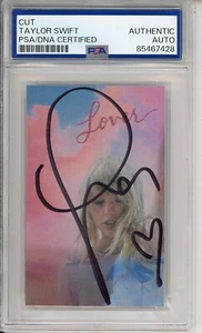SIGNED with HEART TAYLOR SWIFT Lover Album Cover Photo Autograph Cut PSA DNA COA - Picture 1 of 2