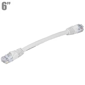 0.5FT Cat5E RJ45 Ethernet LAN Network Patch Cable UTP Copper Wire 24AWG White - Picture 1 of 2
