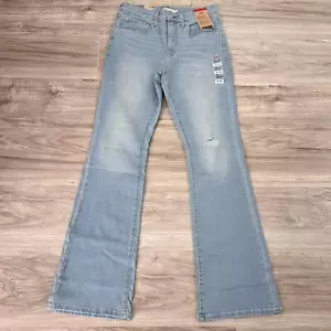 Levi's 725 High Rise Distressed Bootcut Women's Light Blue Jeans Size 30x32 - Picture 1 of 13