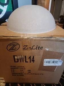 Z-Lite DWL14 Set of 3 Replacement White Linen Glass Shade for Z-Lite Fixtures - Picture 1 of 4