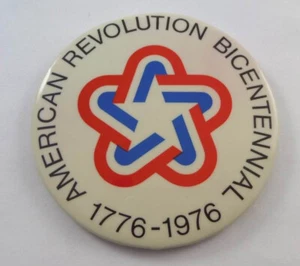 Pinback botón vintage 1976 ~ American Revolution bicentenario 1776-1976 - Imagen 1 de 3