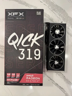 XFX SPEEDSTER QICK 319 AMD Radeon RX 6700 XT Gaming 12GB GDDR6X Graphics Card - Image 1 of 4