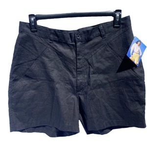 Gitano Shorts 34 / 20W Black NWT 1988 Vintage 1980s High Waist Classic Fit - Picture 1 of 7
