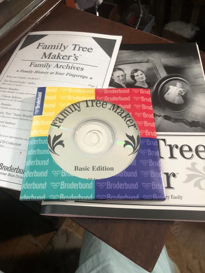 Broderbund Family Tree Maker  Basic Edition Windows 95 Never opened w Book - Image 1 of 1