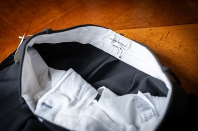 Victoria Beckham Black Velvet Straight Trouser Pants Women's Size 10 - Image 1 of 4