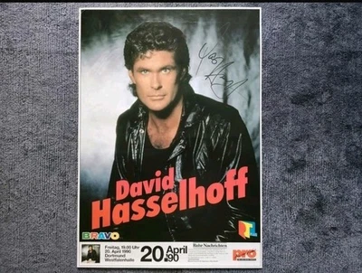 David Hasselhoff Konzertplakat DIN A1 mit Original Autogramm Dortmund 1990 - Bild 1 von 4