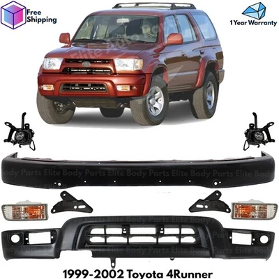 Front Bumper Paintable Steel & Fog Lights Kit For 1999-2002 Toyota 4Runner - Image 1 of 4