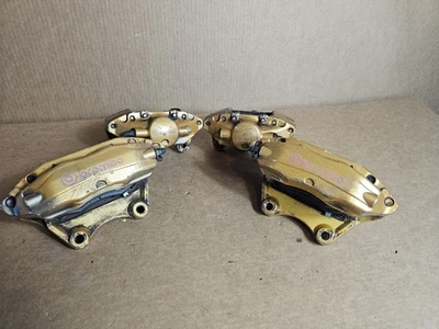 2003-2008 Infiniti G35 Brembo Big Brake Gold Caliper Set of 4 OEM 350z - Image 1 of 4