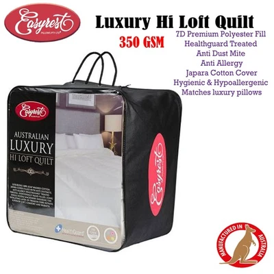 350GSM Luxury Hi Loft Quilt by Easyrest - SINGLE DOUBLE QUEEN KING Super King - Image 1 of 2
