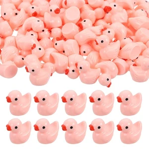 Mini patos de resina, lindos patos pequeños para esconder (rosa claro, paquete de 120) - Imagen 1 de 7