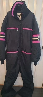 TRAJE DE ESQUÍ MOTO DE NIEVE MEDIANO VINTAGE RAVEN INDUSTRIES PARA MUJER NEGRO PÚRPURA EE. UU. Foto 1 de 4