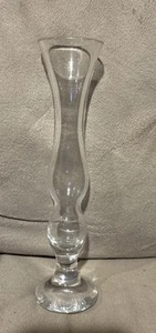 Miller Rogaska Kristall Tulpe Rose Vase klar geriffelt 10" hoch * EX ++ - Bild 1 von 11