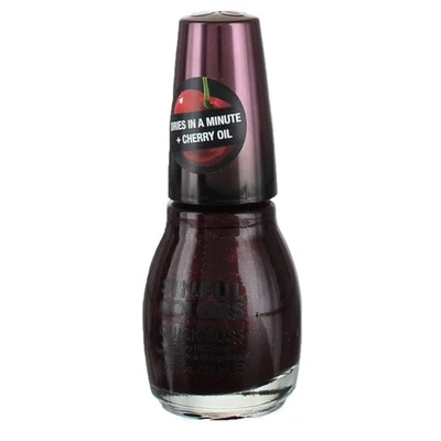 Pacote com 2 esmaltes Sinful Colors Quick Bliss, Blackcherry 2677, 0,5 fl oz - Imagem 1 de 2
